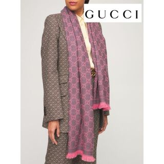 グッチ(Gucci)の美品♡GUCCIグッチジャカードウールストール マフラー(マフラー/ショール)