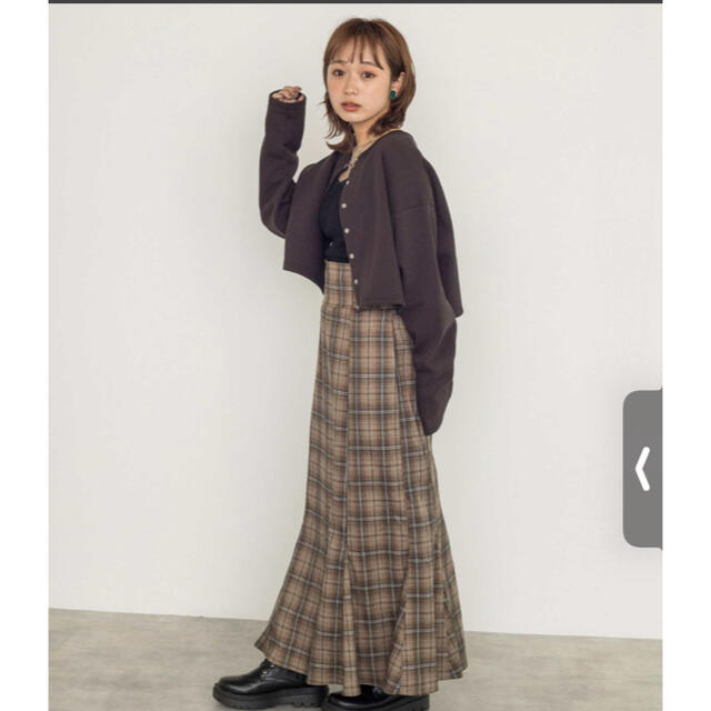 w closet(ダブルクローゼット)のマーメイドスカート　チェック レディースのスカート(ロングスカート)の商品写真