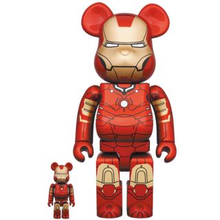 メディコムトイ(MEDICOM TOY)のBE@RBRICK IRON MAN MARK III 100％ & 400％(その他)