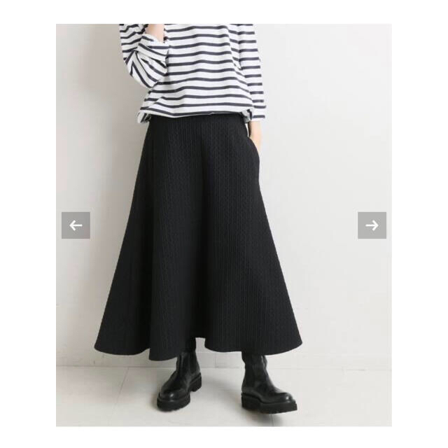 IENA キルティングジャガードスカート ブラック ⭐️ 34スカート