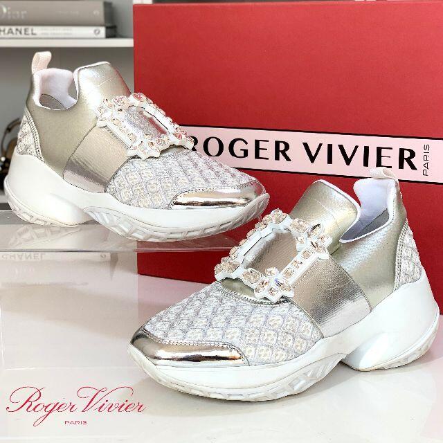 メール便送料無料05 ロジェヴィヴィエ ROGER VIVIER 新品37 スニーカー
