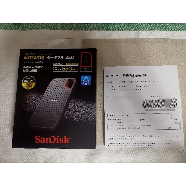 SanDisk(サンディスク)の新品 SSD 1TB Sandisk Extream USB3.1 Gen2 スマホ/家電/カメラのPC/タブレット(PCパーツ)の商品写真