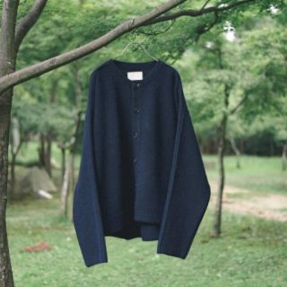 ワンエルディーケーセレクト(1LDK SELECT)の7G ALPACA WOOL CREW NECK RIB CARDIGAN(カーディガン)