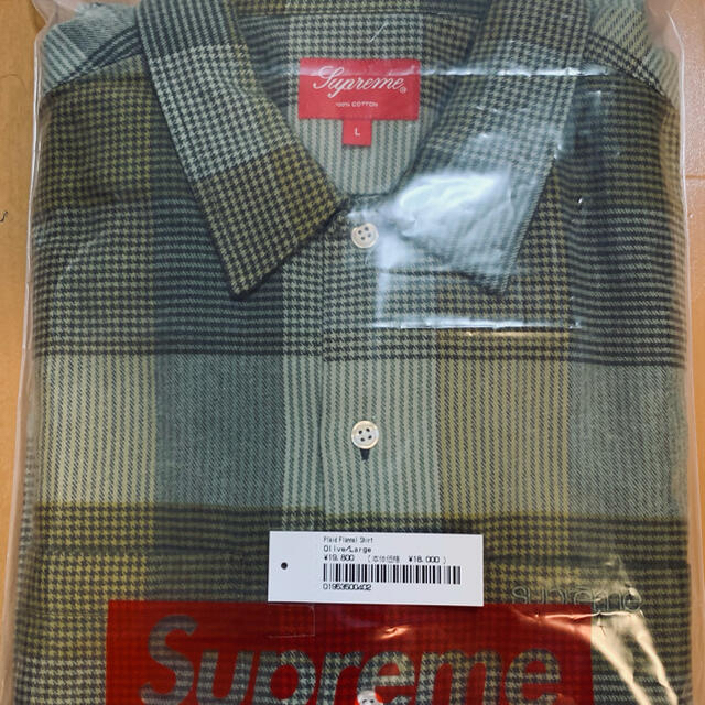 21fw Supreme Plaid Flannel Shirt 黒 L 新品