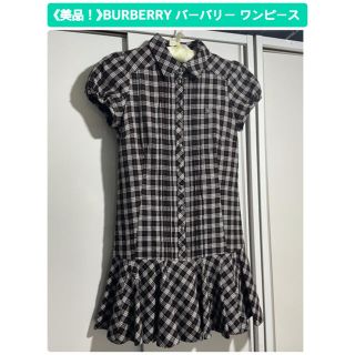 バーバリーブルーレーベル(BURBERRY BLUE LABEL)の未使用に近い《美品》大人気！バーバリー ブルーレーベル 毛100%ワンピース(ミニワンピース)