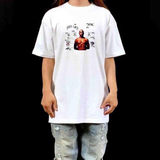 新品 2pac ギャングスタ ヒップポップ ラッパー フォトコラージュ Tシャツ