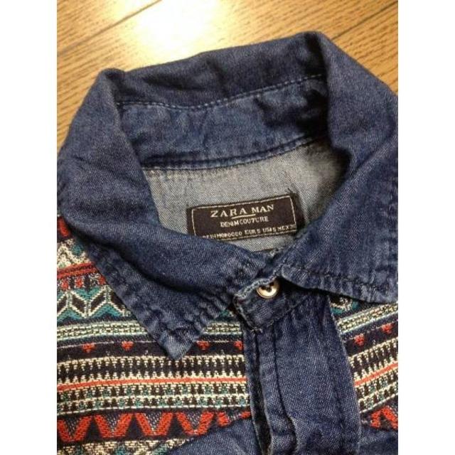 ZARA(ザラ)の美品ZARA MAN　デザインデニムシャツ　ザラ メンズのトップス(シャツ)の商品写真