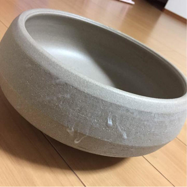 新品 上野焼 鉢 陶芸品 金魚鉢 メダカ 陶器  睡蓮鉢 焼物 すいれん鉢 インテリア/住まい/日用品のインテリア/住まい/日用品 その他(その他)の商品写真