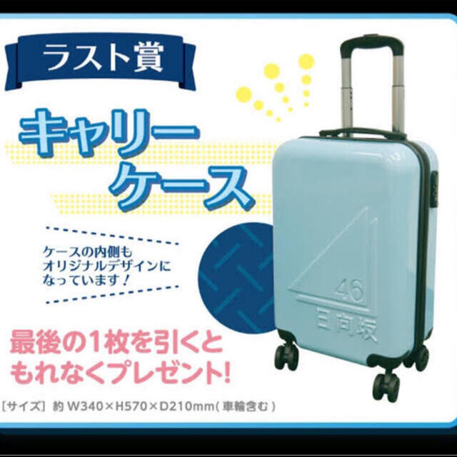 日向坂46くじ　ラストワン賞　キャリーバッグ　新品 エンタメ/ホビーのタレントグッズ(アイドルグッズ)の商品写真