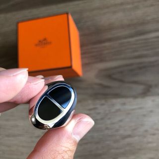 HERMES シェーヌダンクル ヴェルソ リング オニキス 54 14号 15号 HERMES シェーヌダンクル ヴェルソ リング オニキス 54 14号 15号
