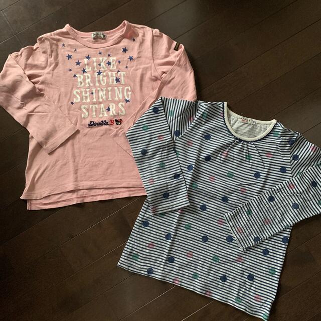 DOUBLE.B(ダブルビー)のdouble.b Tシャツ2枚セット　130cm キッズ/ベビー/マタニティのキッズ服女の子用(90cm~)(Tシャツ/カットソー)の商品写真