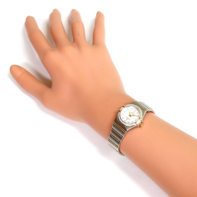 【中古】オメガ OMEGA 腕時計 ベゼルダイヤ 12Pダイヤ ステンレススチー