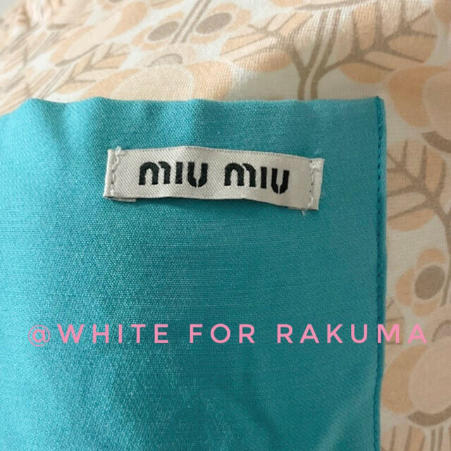 miumiu(ミュウミュウ)のmiumiu ボタニカル総柄 綺麗なブルーのポケットにロゴTシャツ レディースのトップス(Tシャツ(半袖/袖なし))の商品写真