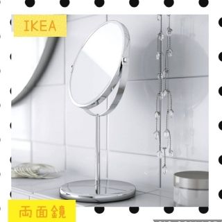 イケア(IKEA)のイケア　新品　卓上ミラー　(防水仕様なので湿気の多い場所でも使用出来ます🎵(卓上ミラー)