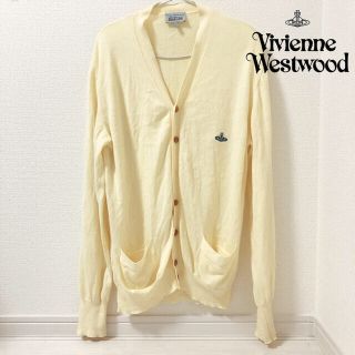 ヴィヴィアンウエストウッド(Vivienne Westwood)のVWM クリームイエロー イタリア製 インポートカーディガン(カーディガン)