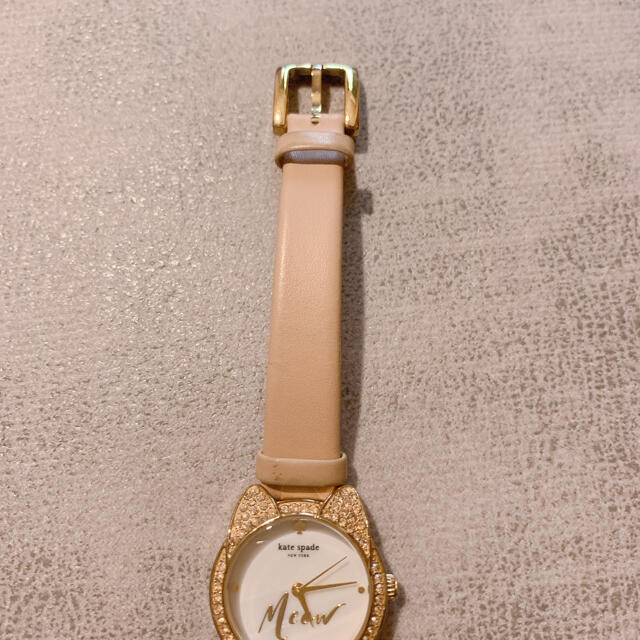 kate spade new york(ケイトスペードニューヨーク)のchii様専用⌚︎ kate spade New York猫ラインストーン腕時計 レディースのファッション小物(腕時計)の商品写真