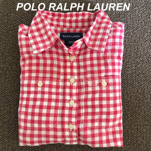 POLO RALPH LAUREN(ポロラルフローレン)のラルフローレン★ギンガムチェックシャツ★100cm キッズ/ベビー/マタニティのキッズ服女の子用(90cm~)(ブラウス)の商品写真