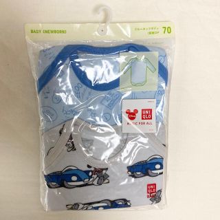 ユニクロ(UNIQLO)の【ゆさん専用】ベビー肌着 長袖クルーネックボディ（サイズ70）2枚(肌着/下着)