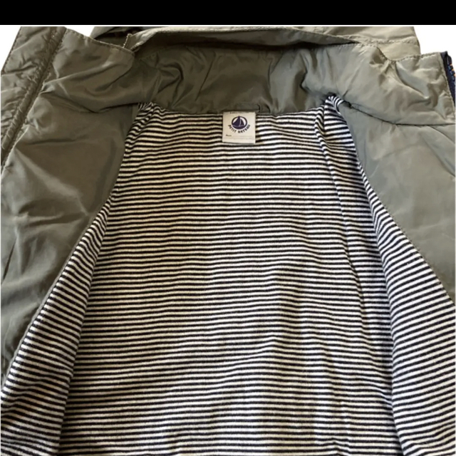 H&M(エイチアンドエム)のH&M 長袖リブTシャツ2枚、プチバトー　ダウン100 セット キッズ/ベビー/マタニティのキッズ服女の子用(90cm~)(Tシャツ/カットソー)の商品写真