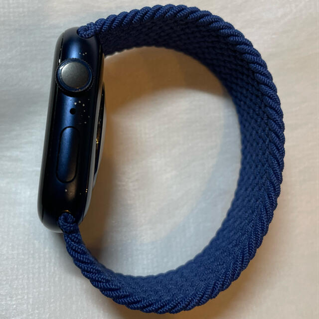 Apple Watch(アップルウォッチ)の美品 アップルウォッチ シリーズ6 44mm GPS ブルーアルミニウムケース メンズの時計(腕時計(デジタル))の商品写真