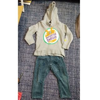 ジャンクストアー(JUNK STORE)の美品　110　フード付きスエット　トレーナー　パンツ(パンツ/スパッツ)