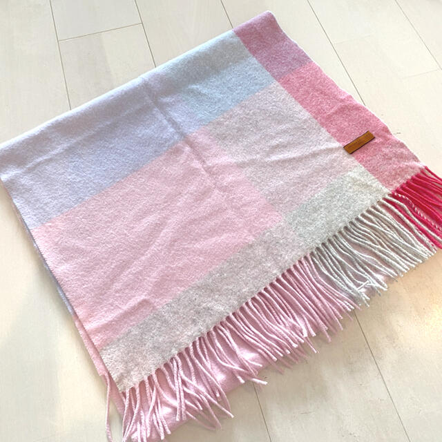 NEISHA CROSLAND カシミヤ100% ピンクチェックマフラーの通販 by