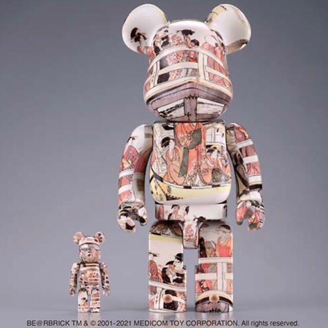 MEDICOM TOY(メディコムトイ)のBE@RBRICK ベアブリック 喜多川歌麿「両国橋の上下」100%&400% エンタメ/ホビーのフィギュア(その他)の商品写真