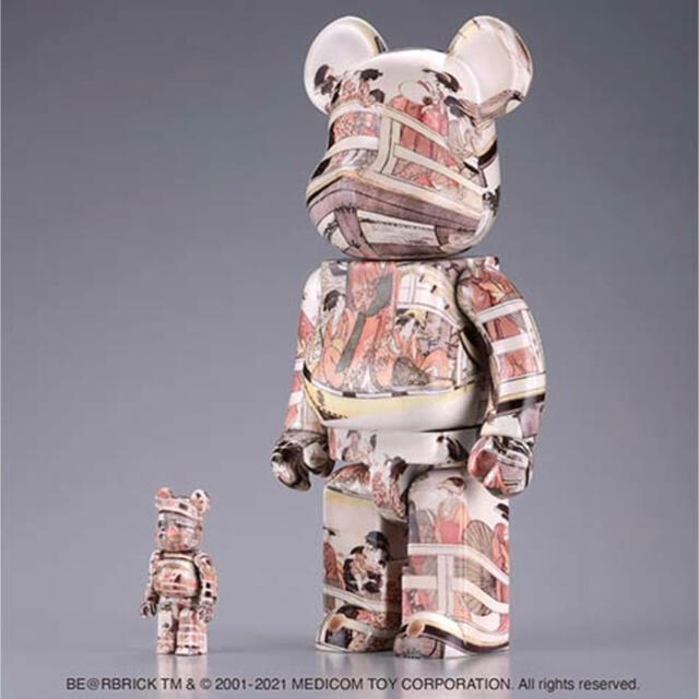 MEDICOM TOY(メディコムトイ)のBE@RBRICK ベアブリック 喜多川歌麿「両国橋の上下」100%&400% エンタメ/ホビーのフィギュア(その他)の商品写真