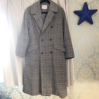 ehka sopo - エヘカソポ チェック ロングコート ehka sopo 柄 古着 SM2