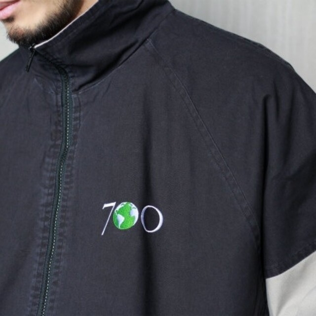 700FILL Earth Logo 2-Tone Warm-Up Jacket | hartwellspremium.com