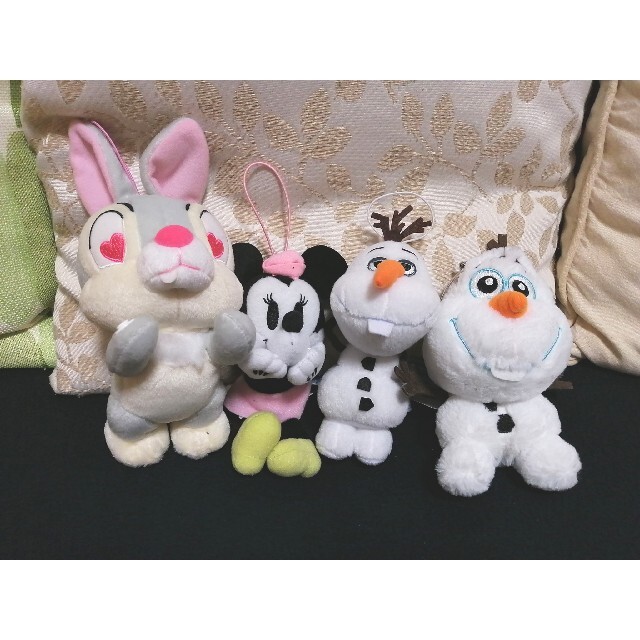 Disney(ディズニー)の【Disney】がま口*オススメ✅かわいい✨ぬいぐるみ4つセット【ディズニー】 エンタメ/ホビーのおもちゃ/ぬいぐるみ(ぬいぐるみ)の商品写真