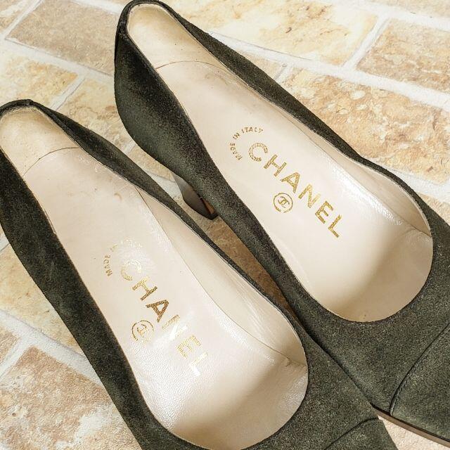 シャネル CHANEL ☆ ヴィンテージ スエードレザー パンプス 35 伊製