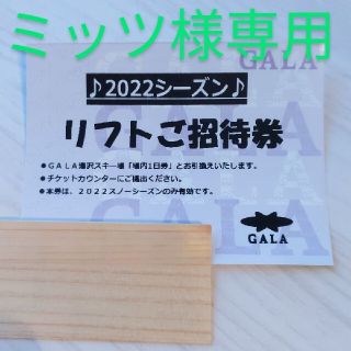 ガーラ湯沢スキー場　リフト招待券　2022シーズン(その他)