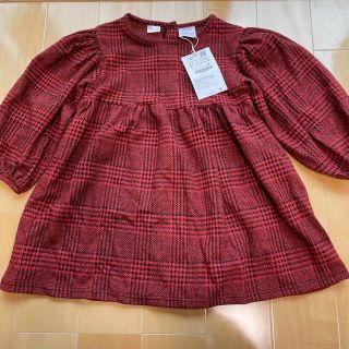 ザラキッズ(ZARA KIDS)の新品　ZARA kids チェックワンピース  104cm(ワンピース)