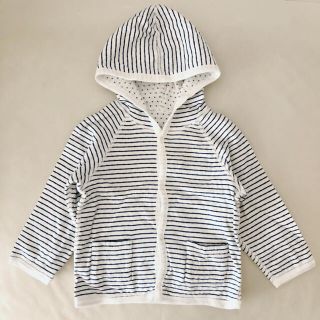 プチバトー(PETIT BATEAU)の美品☆とっても可愛いプチバトーのリバーシブルパーカー☆12m74cm(カーディガン/ボレロ)