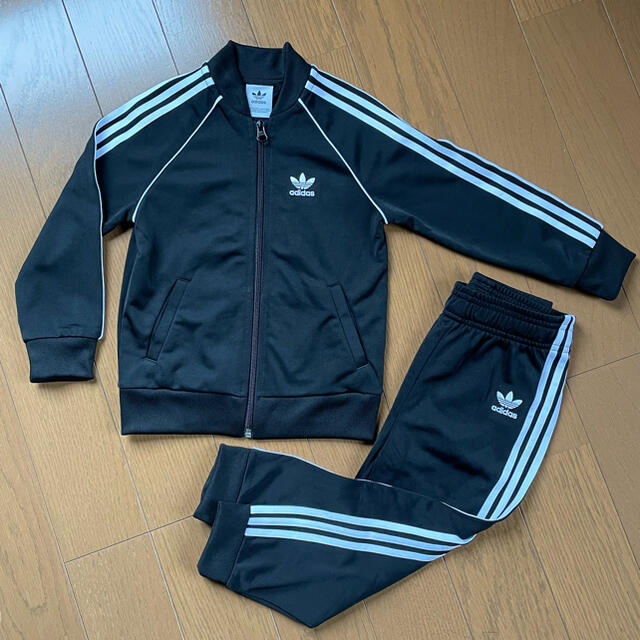 adidas ジャージ セットアップ 黒 100cm