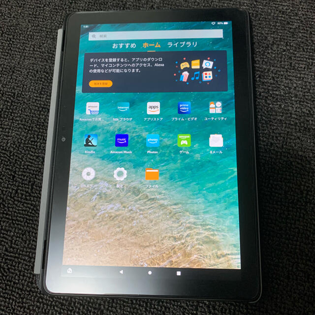 Fire HD 10 タブレット(ケース/保護シート/非純正ペン付き)PC/タブレット