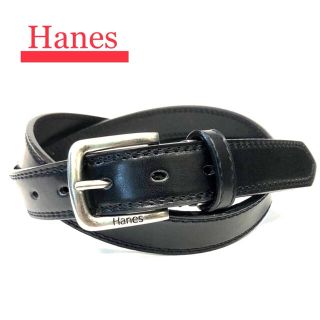 ヘインズ(Hanes)のHanes(ヘインズ) レザーベルト ロング Lサイズ ブラック(ベルト)