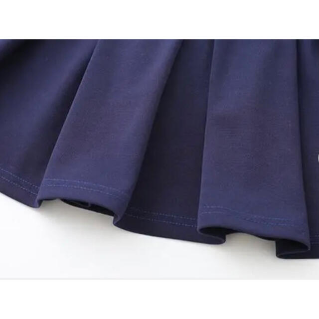 ☆縞模様ワイシャツのスッキリＡラインプリーツスカート☆ キッズ/ベビー/マタニティのキッズ服女の子用(90cm~)(ワンピース)の商品写真