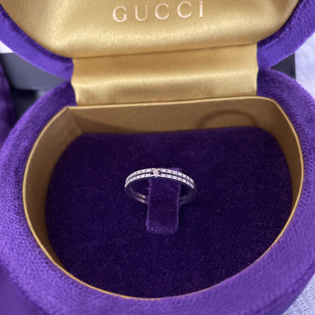 美品 付属品全部付き GUCCI インフィニティ ダイヤモンド リング 10号 18K-