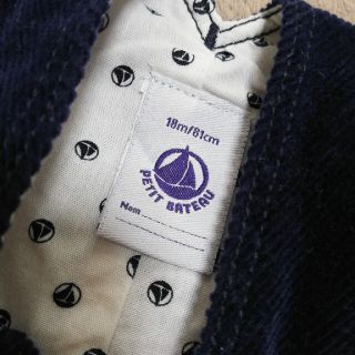 プチバトー(PETIT BATEAU)のプチバトー　81cm コーデュロイ　オーバーオール(ロンパース)