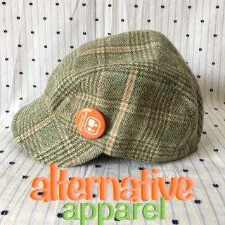 オルタナティブ(ALTERNATIVE)のalternative オルタネイティブUS限定グレンチェックwoolキャップ(その他)