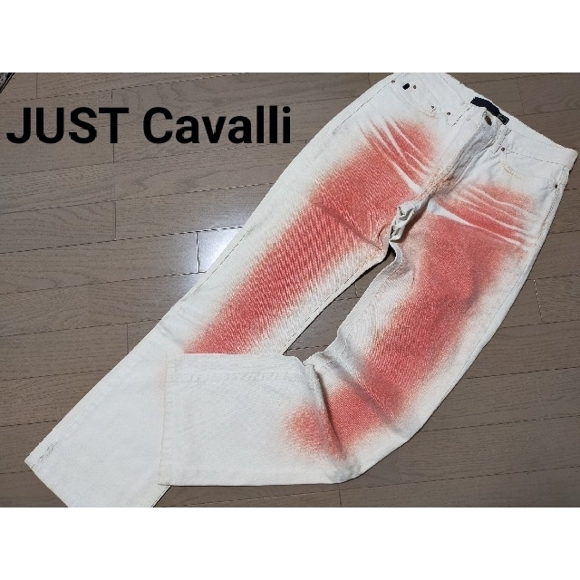 JUST Cavalli ジャストカヴァリ ｽﾌﾟﾚｰ加工 デニムパンツ 42