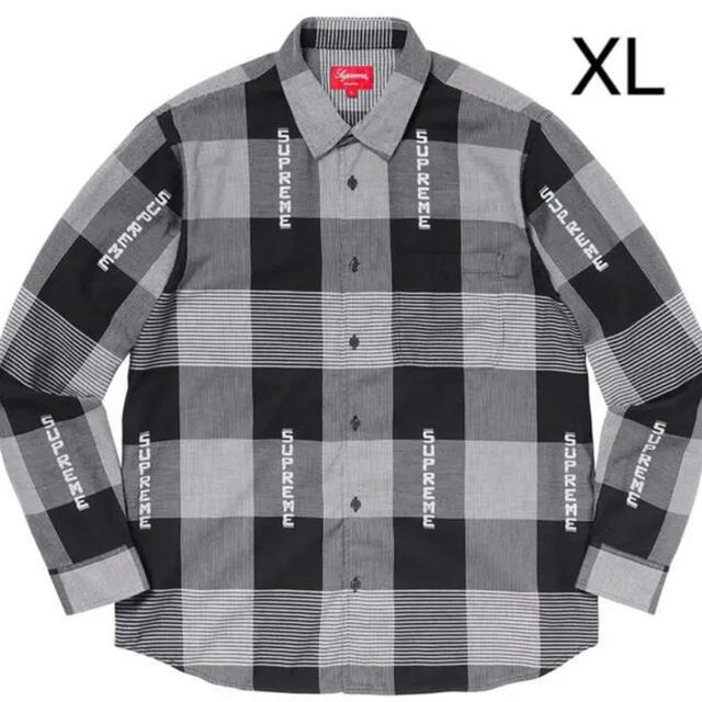 最も完璧な Supreme Black XL Shirt Plaid Logo 専用　Supreme - シャツ