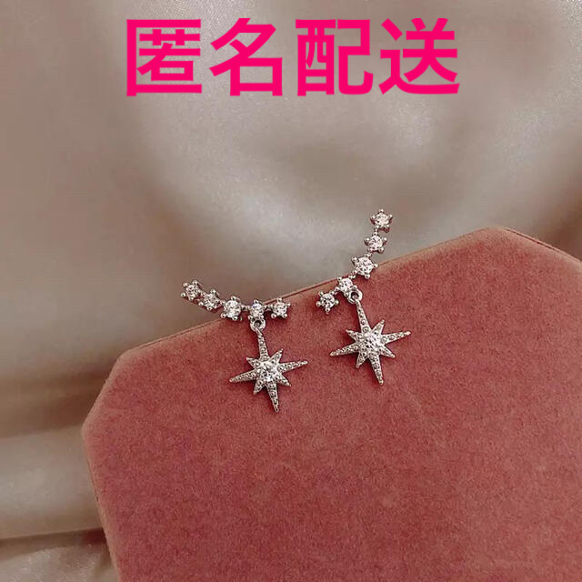 STAR JEWELRY(スタージュエリー)の星モチーフ　ジルコニア ラインピアス　シルバー レディースのアクセサリー(ピアス)の商品写真