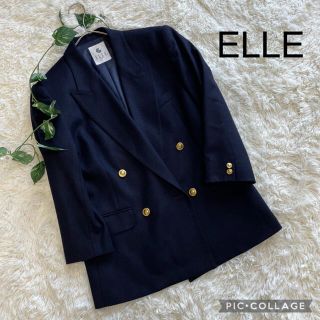 エル(ELLE)のELLE SPORTS エル　金ボタンダブルジャケット　紺ブレザー(テーラードジャケット)