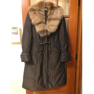 専用　美品 BALMAIN バルマン フォックスファー カシミアキャメル 17