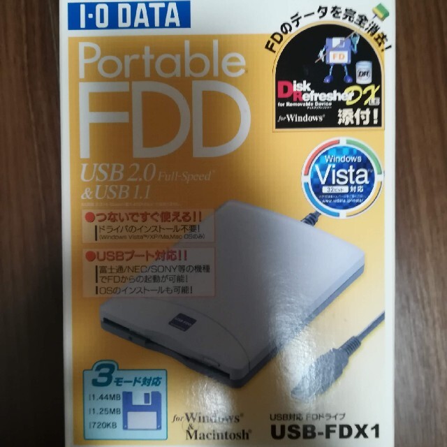 I.O DATA  Portable FDD  USB-FDX1 アイオーデータPC/タブレット