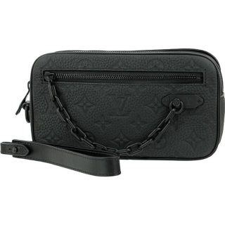 ルイヴィトン(LOUIS VUITTON)のLOUIS VUITTON クラッチバッグ メンズ ブラック レザー 5811(セカンドバッグ/クラッチバッグ)