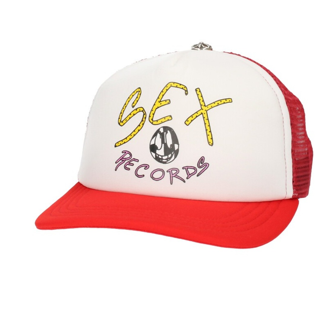 クロムハーツ SEX TRUCKER CAP RED/トラッカーキャップ PPO SEXRCDクロスボール付メッシュキャップ  メンズ ONE SIZE